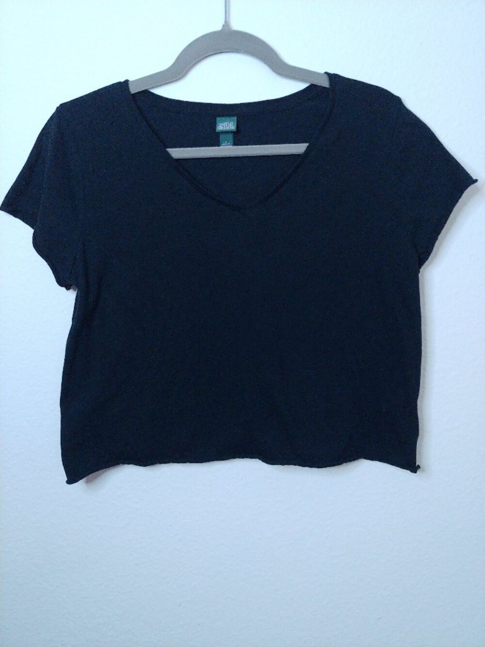 Wild Fable Black V-Neck Crop Top